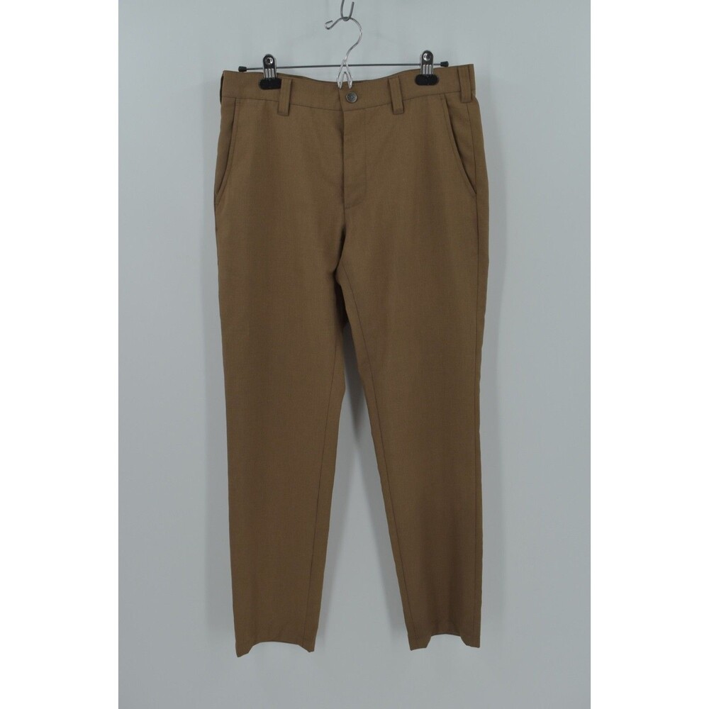 Bluffworks Men Regular Fit Original Chino Travel Pants Brown Polyester 31x32